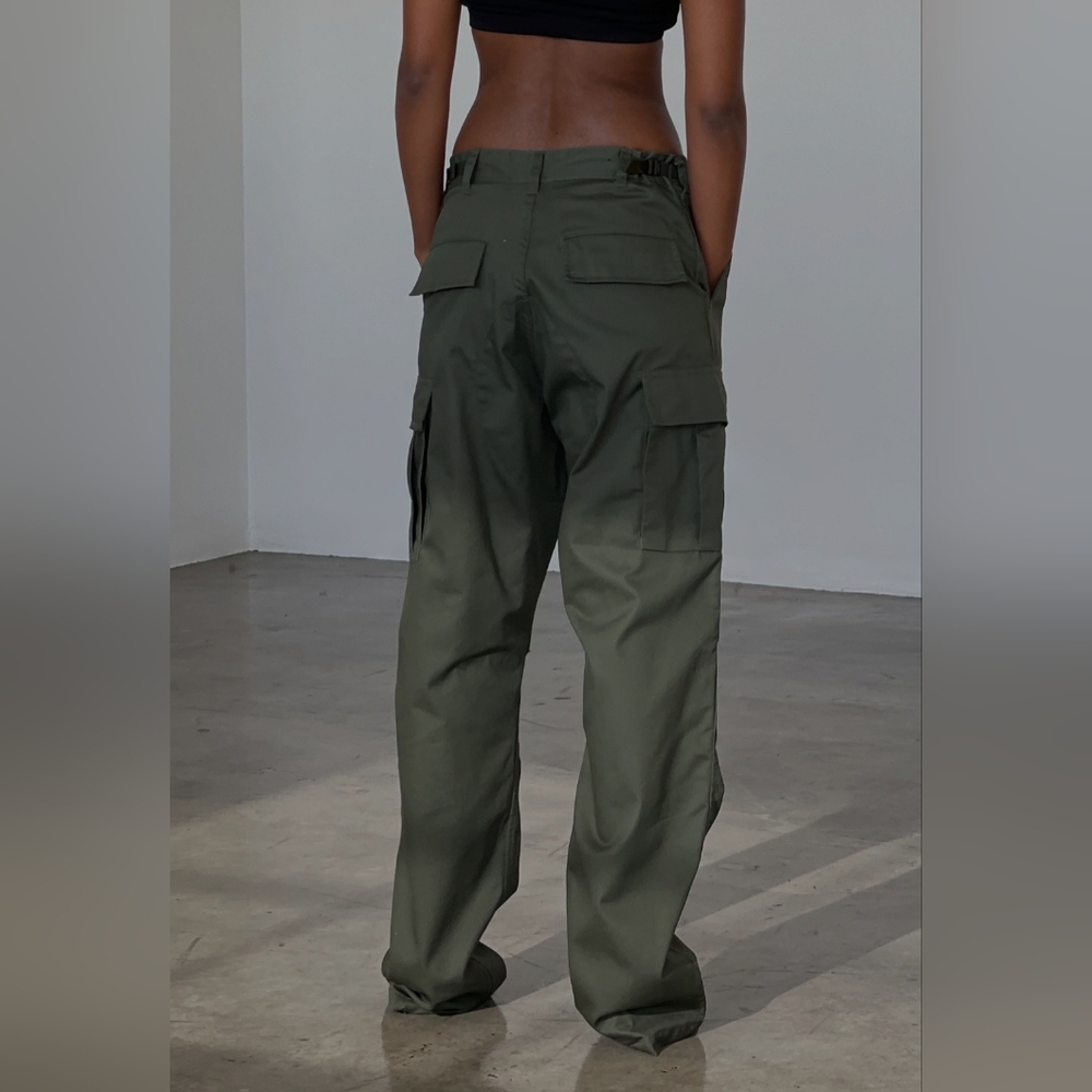 Local European Dark Green Wide Leg Pants - Picture 7 of 9